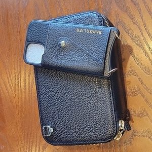 Bandolier Cameron Black/Gold Bag with iPhone 12 Mini